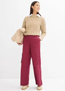 Pantalon cargo en coton extensible, bonprix