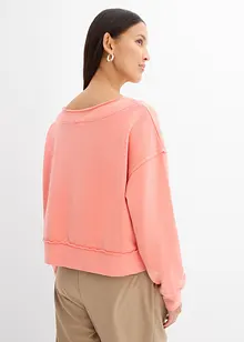 Sweat-shirt oversize en coton mélangé doux, bonprix