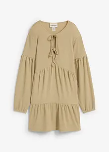 Robe en jersey crêpe texturé, bonprix