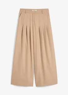 Pantalon à pinces taille haute en viscose mélangée, bonprix