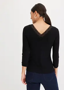 T-shirt manches longues à dentelle, bonprix