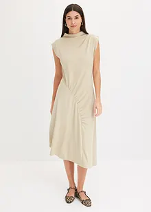Robe midi avec drapé et base asymétrique, bonprix