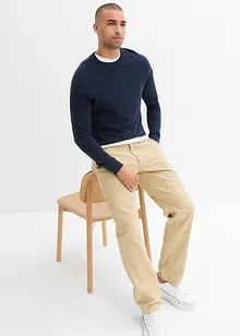 Pantalon chino droit et ample, 100% coton, bonprix