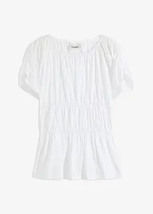 Top blouse froncé, bonprix