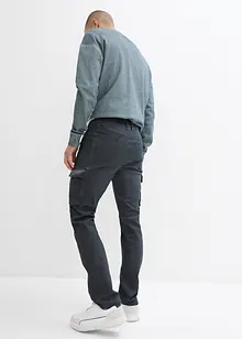 Pantalon cargo extensible, aspect délavé, Straight, bonprix
