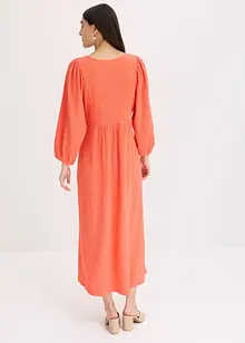 Robe midi en jersey texturé, bonprix