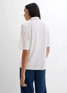 Polo en viscose mélangée à épaulettes, bonprix