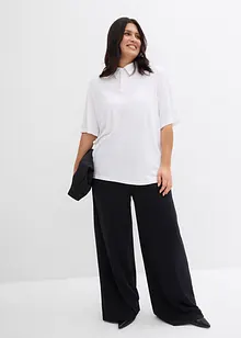 Polo en viscose mélangée à épaulettes, bonprix