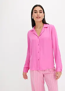 Chemisier en satin à col revers, bonprix