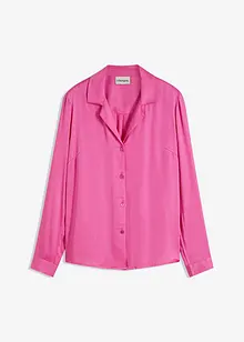 Chemisier en satin à col revers, bonprix