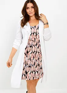 Long gilet en maille de coton mélangé, bonprix