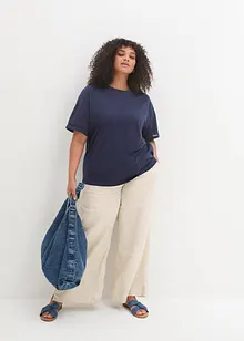 T-shirt avec finition dentelle aux manches, bonprix