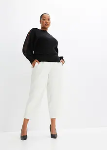Pull en fine maille avec dentelle, bonprix