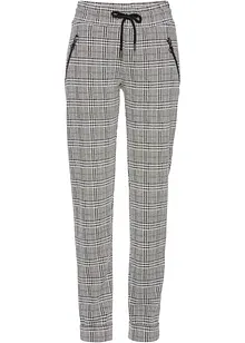 Joli pantalon taille extensible à carreaux Prince de Galles, bonprix