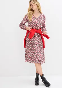 Robe en jersey de coton, longueur midi, bonprix