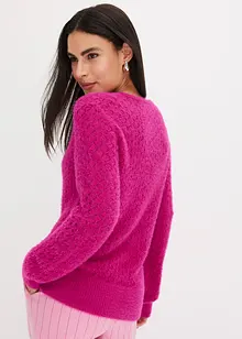 Pull ajouré avec fil peluche, bonprix