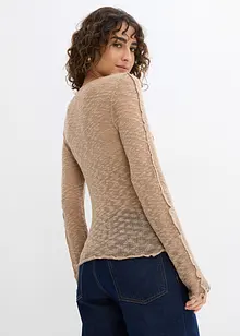 T-shirt en maille texturée, bonprix