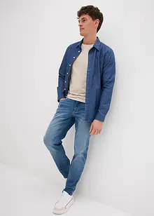 Jean extensible décontracté, en denim lourd, Tapered, bonprix
