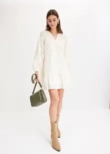 Robe avec fleurs appliquées, bonprix