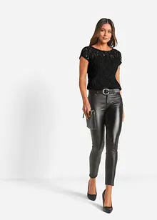 Blouse en dentelle cordée, bonprix