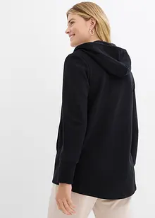 Sweat zippé en doux coton mélangé, bonprix