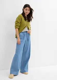 Jean Wide Leg, taille normale et élastiquée, bonprix