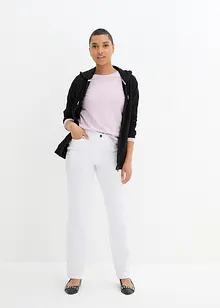 Pantalon droit extensible en bengaline, taille élastiquée, bonprix