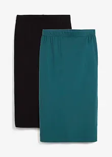 Lot de 2 jupes crayon en jersey, bonprix