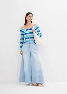 Jean large, taille mi-haute et élastiquée, bonprix