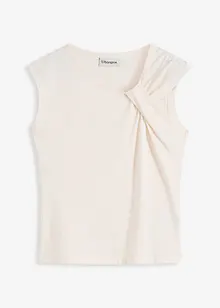T-shirt en coton extensible avec détail twisté, bonprix
