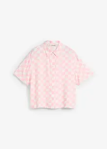 Blouse manches courtes à carreaux, bonprix