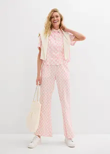 Blouse manches courtes à carreaux, bonprix