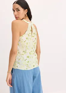 Blouse satinée sans manches, bonprix