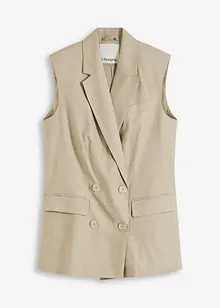 Blazer sans manches en lin mélangé, bonprix