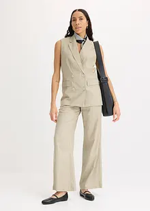 Blazer sans manches en lin mélangé, bonprix