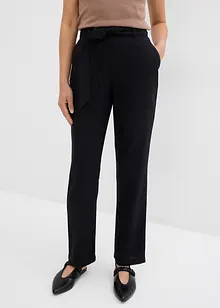 Pantalon taille élastiquée dans un léger mélange lin-viscose, bonprix