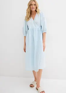 Robe portefeuille en matière texturée, bonprix