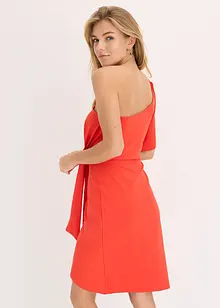 Robe une épaule avec fronces, bonprix