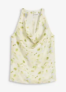 Blouse satinée sans manches, bonprix