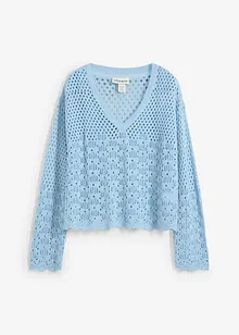 Pull léger en maille ajourée, bonprix