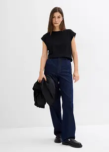 Top à épaulettes en viscose mélangée, bonprix