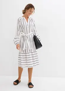 Robe midi rayée, 100% coton, bonprix