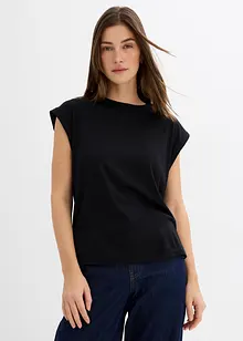 Top à épaulettes en viscose mélangée, bonprix