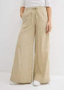 Pantalon palazzo 100% coton, bonprix