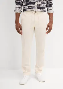 Pantalon chino avec lin, Regular, droit, bonprix