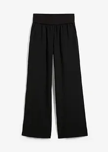 Pantalon palazzo à bords-côtes, bonprix