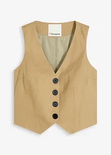 Gilet sans manches en lin majoritaire, bonprix