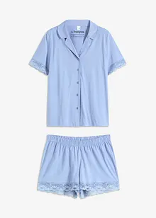 Pyjashort boutonné en viscose, bonprix
