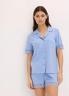 Pyjashort boutonné en viscose, bonprix