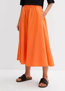 Jupe midi en lin mélangé aérien, bonprix